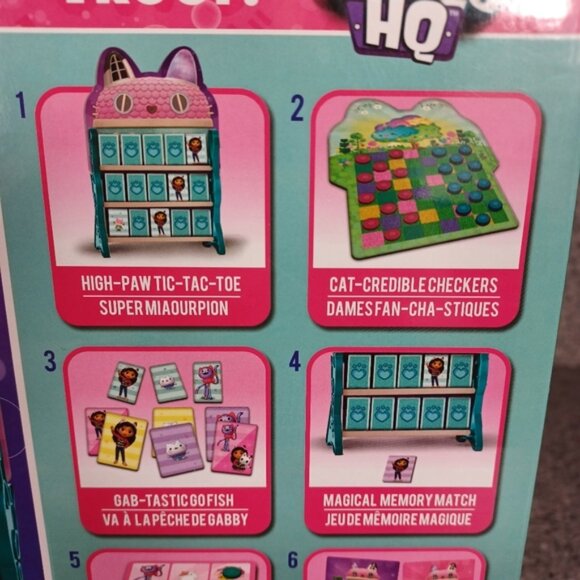 Board Games 8-in-1 Gabby's Dollhouse Kids Fun Toys - Picture 4 of 9